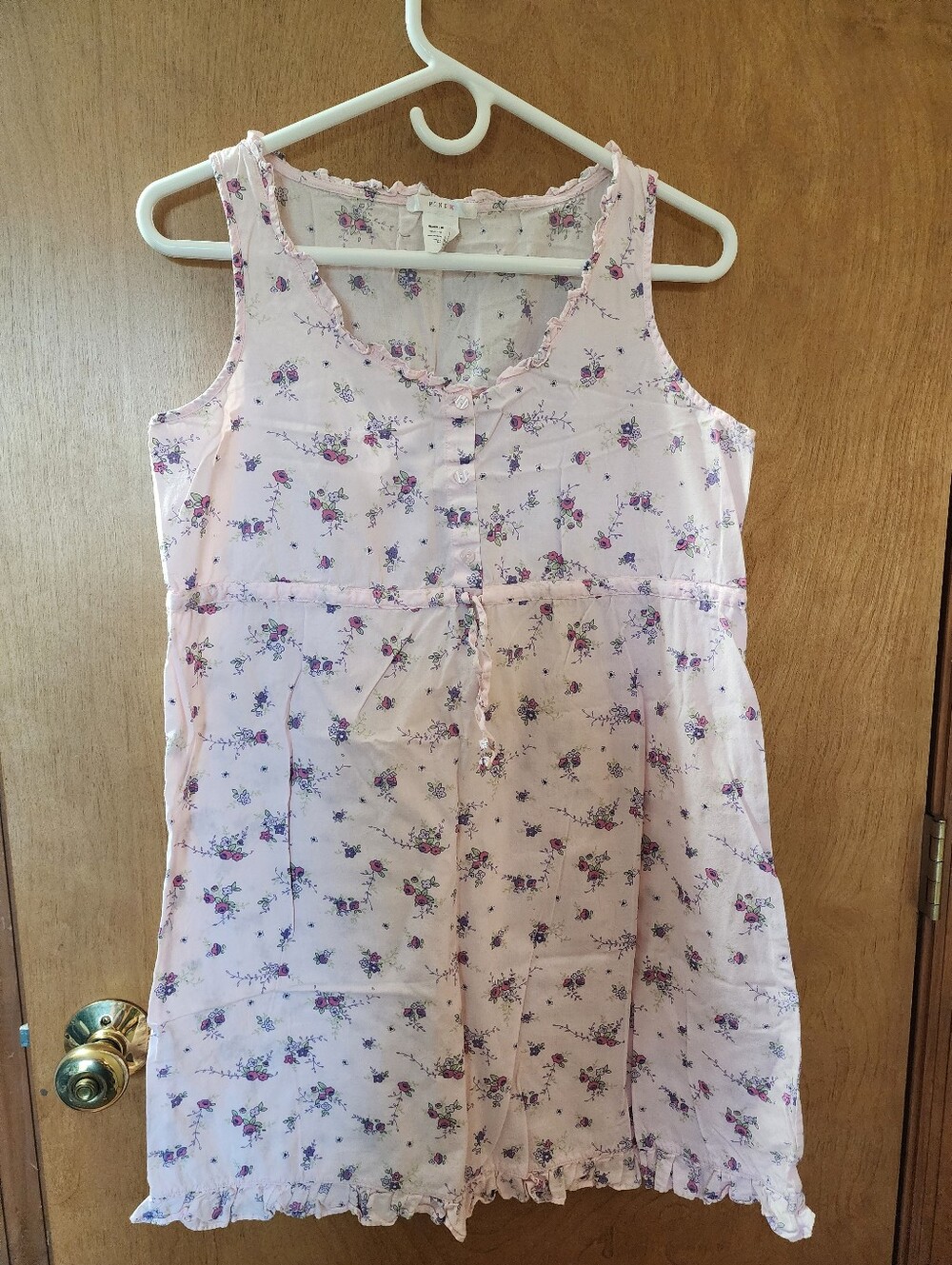 Y2K PINK Victoria's Secret Light Pink Floral Sleep Top